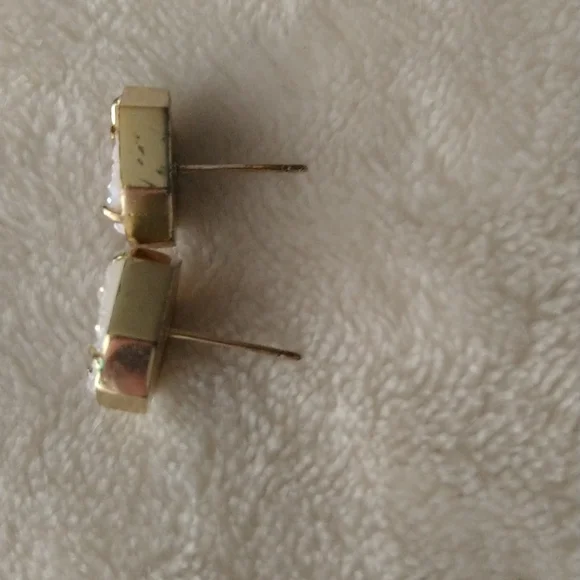 Kendra Scott Taylor Iridescent Drusy Earrings Gold Statement Studs - Picture 5 of 8